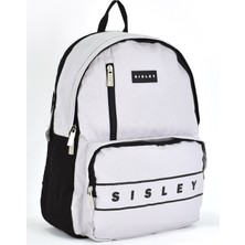 Sisley Okul Sırt Çantası Unisex Çok Gözlü Günlük Seyahat Sırt Çantası