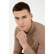 Pierre Cardin Erkek Acik Kahverengi Gömlek