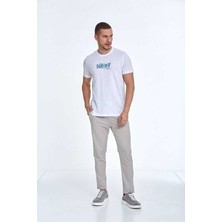 Fair Baskılı Erkek Tişört Beyaz