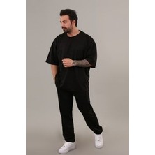 CMZ Collection Siyah Oversize Kısa Kollu Eşofman Takımı