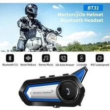 Junglee Motosiklet Kask Bluetooth Kulaklık Interkom Su Geçirmez Kablosuz Mikrofonlu Moto Intercomunicador