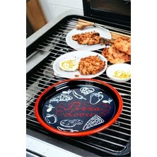 İnci Emaye 30 No Pizza Tabağı Tepsisi Supla Pasta Tabağı Servis Tabağı Fırın Tepsisi 30 cm