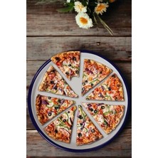 İnci Emaye 36 No Pizza Tabağı Tepsisi Supla Pasta Tabağı Servis Tabağı 36CM