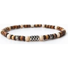 Meks Jewels Doğal Taşlı Gümüş Erkek Bilekliği