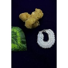 Agai Silver Dizili Kalp Model Telkari El Işçiliği Gümüş Bileklik