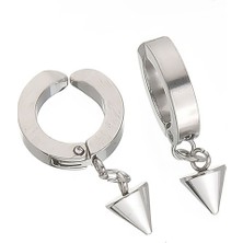 İdol Avm Ok Ucu Tasarım Sıkıştırmalı Erkek Küpe Çelik Takı P24 T5