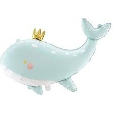 Sevimli Yeşil Balina Folyo Balon 93X71CM Baby Shower Doğum Günü Partisi Deniz Hayvanları Balık Tema