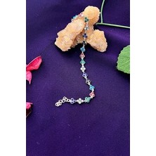 Agai Silver Yonca Model Markazit ve Mix Taşlı Gümüş Bileklik