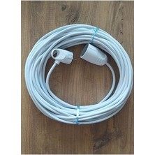 Ogs 3x1.5 Ttr 10 Metre Çok Telli Beyaz Renk Izolasyonlu Topraklı Nilson Tekli Seyyar Uzatma Kablosu