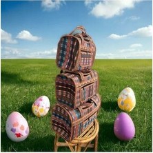 Woodmen Otantik Valiz & Bavul Seti Kilim Desenli Üçlü Set Hafif Tasarım ve Su Geçirmez Kumaş