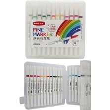 Çift Uçlu Sketch Marker Keçeli Kumaş Boya Kalemi 36'lı