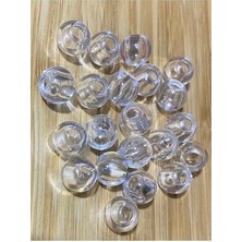 öztürk Şeffaf Akrilik Makrame Boncuk. 10MM. 30GR. Takriben 60-62 Adet.