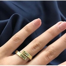 Agai Silver Aşk Sarmalı Çift Isimli Gümüş Yüzük 925 Ayar