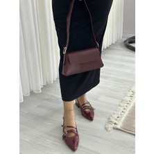 ZM Collection Bag Shopping Bordo Kadın Sade Şık El ve Kol Çantası