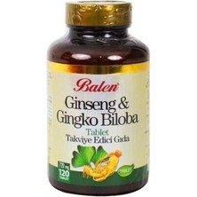 Balen Kırmızı Ginseng & Ginkgo Biloba 120 Tablet