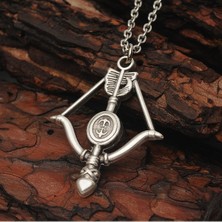 İdol Avm Okçuluk Ok Yay Tasarım Erkek Kolye Takı Aksesuar K24 T5