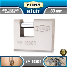 Yuma 80 mm Döküm Kayar Milli Asma Kilit YM-1080R