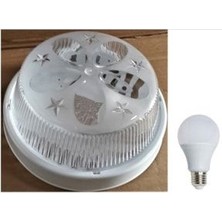 Nisaca Tavan Lambası Glop Armatur ve LED Ampul Fırsat Paketi. Wc Tuvalet Banyo Balkon Merdiven Aydınlatması