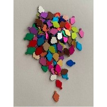 öztürk Oya, Abiye, Halhal, Bileklik, Kolye Vb. Pleksi Metalik Kaplama Plastik El Işleme Pul. 20GR.