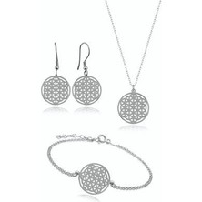 Agai Silver Yaşam Çiçeği Model Gümüş Takı Seti