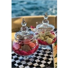 Cleopatra Üfleme Cam Fanus Şekerlik, Drajelik, Kurabiyelik