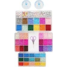 Egem Aksesuar 4 Kutulu Yok Yok Takı Tasarım Seti Kum Boncuk Figür Boncuk Kombinleri KH807