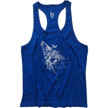 Bluu Wolfou Fitness Gym Tank Top Sporcu Atleti