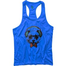 Bluu Wemusic Fitness Gym Tank Top Sporcu Atleti