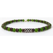 Meks Jewels Ceyid Taşlı Gümüş Erkek Bilekliği