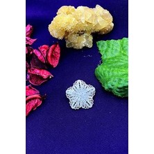 Agai Silver Polenli Çiçek Model Telkari El Işçiliği Gümüş Broş Yaka Iğnesi