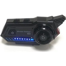 Junglee Motosiklet Kask Bluetooth Kulaklık Interkom Su Geçirmez Flaş Işıklı