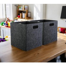 Next Craft Çok Amaçlı Keçe Kutu 3 Adet Organizer Dolap Içi Düzenleyici Organizer 3mm Keçe 32 x 32 x 32  cm