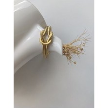 Ha Wel Accessory Çelik Italyan Kalın Düğüm Bileklik Gold