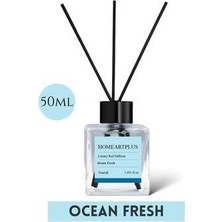 Home Art Plus Ocean Fresh Kokulu Bambu Çubuklu Kare Oda Kokusu 50 ml