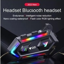 Junglee Motosiklet Rgb Bluetooth Kulaklık Sesli Asistanı Müzik Çalma Navigasyon ile Interkom