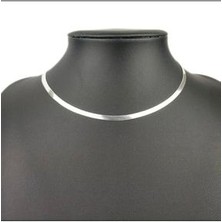 Lunays Paslanmaz Çelik Ezme Yılan Sırtı Kolye 3 ml 40+5 Sm
