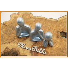 Mum Biblo Düşünen Insanlar Biblo Gümüş Renk Model 1 Set