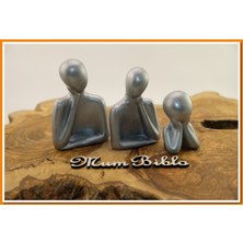 Mum Biblo Düşünen Insanlar Biblo Gümüş Renk Model 1 Set