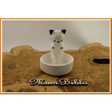 Mum Biblo Dekoratif Tealight Mumluk Isınan Kedi
