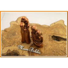 Mum Biblo Sarılan Çift Biblo Bakır Renk Model 1 Set