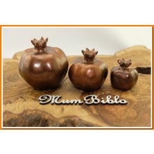 Mum Biblo Nar Biblo Bakır Renk Üçlü Set