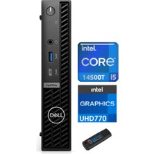 Dell Pc Optıplex 7020MFF Intel Core I5-14500T 16GB Ddr5 512GB SSD WINDOWS11HOME Mini Masaüstü Bilgisayar N007O7020MFF37+ZETTAUSBBELLEK