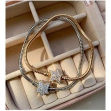 Frappant Jewelry Yıldız Charm Paslanmaz Çelik Bileklik