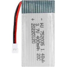 Profisher Lipo Pil 3.7V 400MAH 25C Dron ve Rc Model Bataryası Hx2.54 Soket