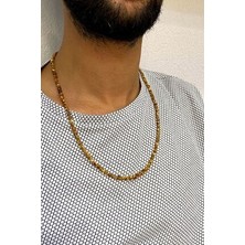 Agai Silver Küp Kesim Kaya Damla Kehribar Kolye