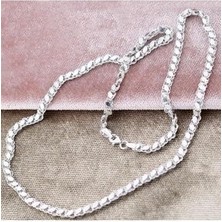 Agai Silver Pullu Arpa Zincir Modeli Gümüş Kolye