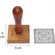 Mühürcüm Kişiye Özel Ahşap Mühür Damga 5x5 Kare MAD5X5