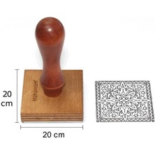 Mühürcüm Kişiye Özel Ahşap Mühür Damga 20X20 Kare MAD20X20