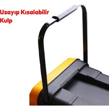 Rodex Bölmeli Taşınabilir Tekerlekli Kulplu Takım Çantası 26'' Alet Çanta 62.5 cm Plastik Açma Kapatmalı