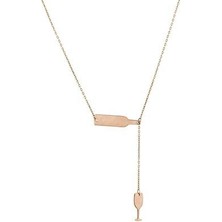 Şarap ve Kadeh Model Gümüş Kolye